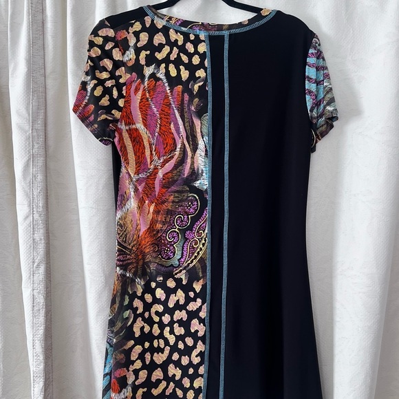 Frank Lyman Handkerchief Hem Multicolored Top Short Sleeve Top size 12 - Picture 10 of 16